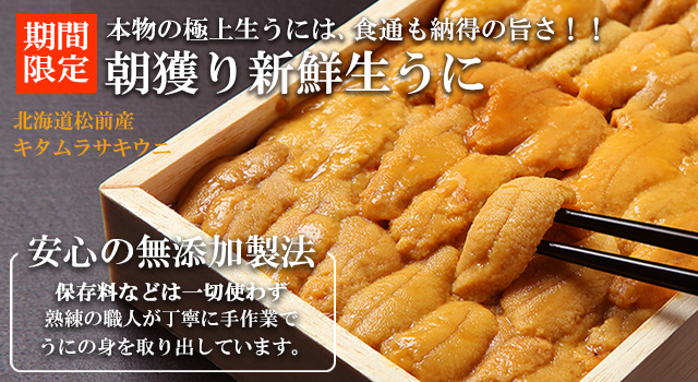 北海道松前産の天然生うにのむき身